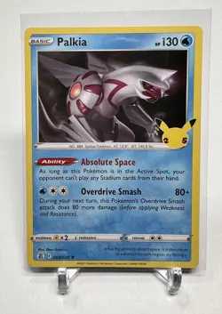 Palkia 004/025 Celebrations Holo Rare Pokemon Card NM - Image 1
