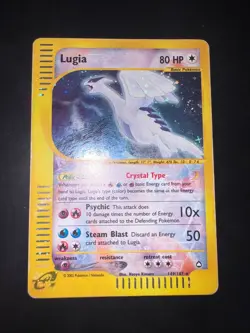 2002 Pokemon Aquapolis LUGIA Crystal Holo #149 / #147 Card Eng - Image 1