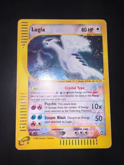 2002 Pokemon Aquapolis LUGIA Crystal Holo #149 / #147 Card Eng - Image 2