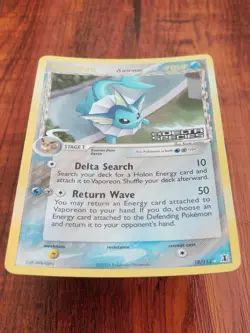 Vaporeon (Delta Species) - 2005 Pokemon EX Reverse Holo Stamped Card - 18/113 - Image 2