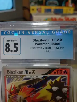 CGC 8.5 Blaziken FB LV.X 2009 Supreme Victors 142/147 Holo Pokemon Card - Image 2