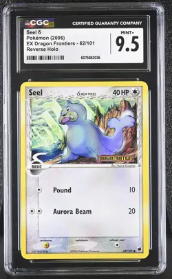 CGC 9.5 MINT+ Seel EX Dragon Frontiers 62/101 Reverse Holo STAMPED Pokemon Card - Image 1
