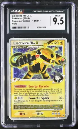 CGC 9.5 MINT+ Electivire FB LV.X 2009 Supreme Victors 144/147 Holo Pokemon Card - Image 1