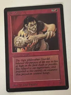 Magic the Gathering MTG Beta Gray Ogre NM- (Beta Bob) - Image 1