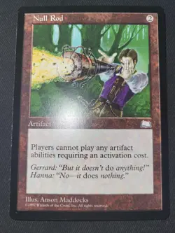 MTG Null Rod EX Weatherlight Artifact 1997 - Image 1