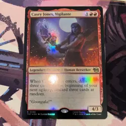 Casey Jones, Vigilante Foil - TMNT / Ninja Turtles - Magic the Gathering MTG - Image 1