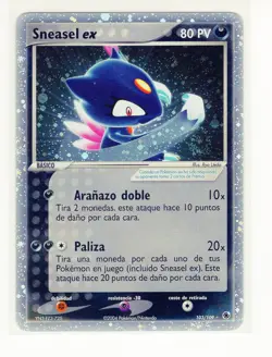 1x ~ESP~ SPANISH Sneasel ex 103/109 HOLO EX Ruby & Sapphire Pokemon Card (LB3) - Image 1