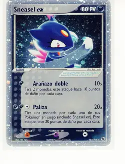 1x ~ESP~ SPANISH Sneasel ex 103/109 HOLO EX Ruby & Sapphire Pokemon Card (LB3) - Image 5