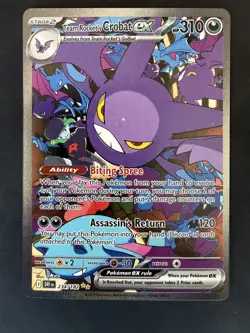 Team Rocket's Crobat ex 234/182 SIR SV10: Destined Rivals NM Pokemon - Image 1