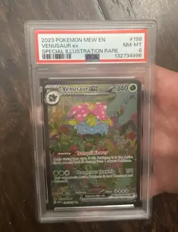 Pokemon 151 Venusaur ex SIR Special Illustration Rare 198/165 EN PSA 8 REGRADE U - Image 1
