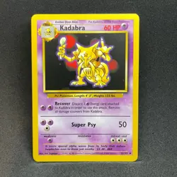Kadabra 32/102 Uncommon Base Set Pokemon Lightly Played - Image 1