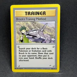 Brock's Training Method 106/132 Uncommon Gym Heroes Pokemon Lightly Played - Image 1