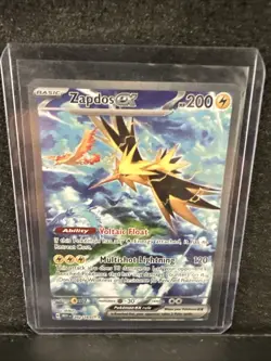 Zapdos EX 202/165 Scarlet & Violet 151 Special Illustration Rare Pokemon TCG - Image 1