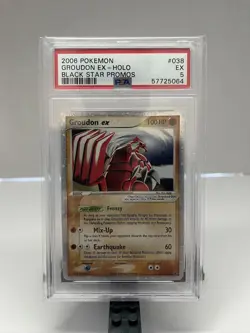2006 POKEMON BLACK STAR PROMOS #038 GROUDON EX-HOLO PSA 5 - Image 1