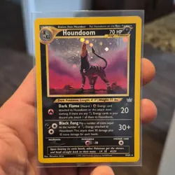 Pokemon Houndoom Holo Rare Neo Revelation 08/64 HP 70 Dark Flame Black Fang - Image 1