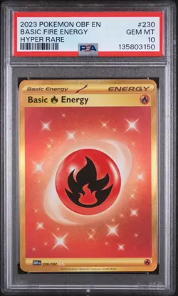 Pokemon Obsidian Flames Basic Fire Energy 230 PSA 10 - Image 1