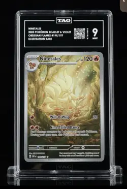 Pokemon TCG TAG Graded Obsidian Flames Rare Lot Ninetales Cleffa Mint 9 - Image 1