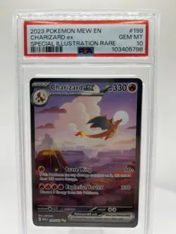 2023 POKEMON EN-151 SPECIAL ILLUSTRATION RARE #199 CHARIZARD EX PSA 10 - Image 1