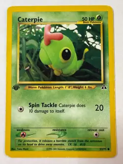 Caterpie 53/75 Common Neo Discovery Pokemon Near Mint - Image 1