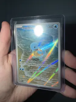 Squirtle 170/165 Illustration Rare Sv: Scarlet & Violet 151 Holo Pokemon TCG NM - Image 1
