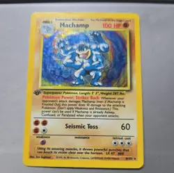Machamp Base Set 8/102 Holo 1st Edition Holo Rare LP/NM Pokemon TCG - Image 1