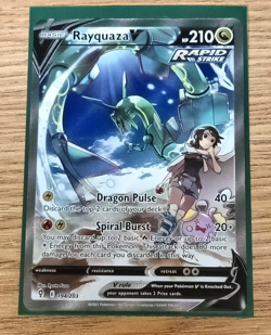 Rayquaza V 194/203 Alt Art Alternate Art Secret Rare Evolving Skies Pokemon TCG - Image 4