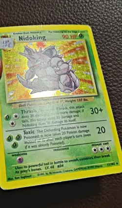 Pokemon TCG Nidoking 11/102 Holo WOTC: Base Set - Image 3