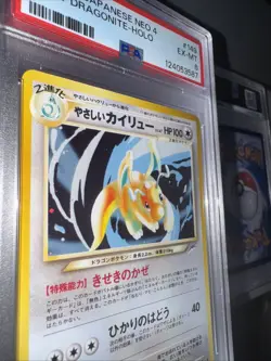 2001 Pokemon Japanese Neo Destiny Light Dragonite Holo 149 PSA 6 - Image 3
