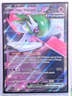 Iron Valiant ex 089/182 SV04: Paradox Rift Holo Double Rare NM Pokemon TCG - Image 1