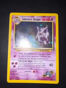 Pokemon Sabrina's Gengar Gym Heroes Holo Rare #14 ENG - Image 2