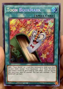Yugioh Toon Bookmark BLCR-EN067 Secret Rare 1st Ed NM w/Tracking - Image 1