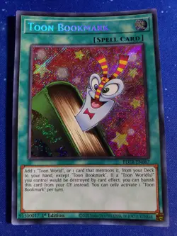 Yugioh Toon Bookmark BLCR-EN067 Secret Rare 1st Ed - Image 1