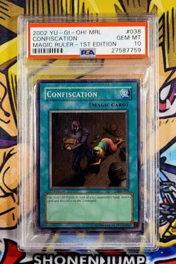 Yu-Gi-Oh! CONFISCATION 1st Ed Magic Ruler MRL-038 PSA 10 Super GEM MINT - Image 1