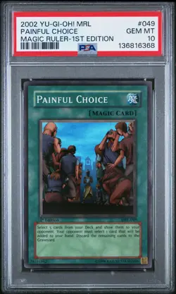 2002 Yu-Gi-Oh! Painful Choice Magic Ruler MRL 1st Edition Super Rare PSA 10 - Image 1