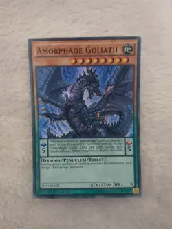 YUGIOH AMORPHAGE GOLIATH SUPER RARE SHVI-EN031 1ST EDITION - Image 1