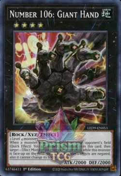 1st ed Number 106: Giant Hand super rare LED9-EN053 Yugioh - Image 1
