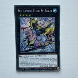 Full Armored Utopic Ray Lancer BLTR-EN003 Secret Rare Near Mint 1st Ed Yugioh - Image 1