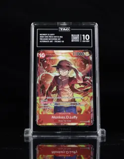 Monkey.D.Luffy 2024 One Piece Promo ST10-006 TAG 10 GEM MINT Treasure Boosters - Image 1
