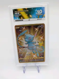 Pokemon Gold Mew TCG Full Art Holo Card 025/025 25th Celebrations Ace 10 - Image 1
