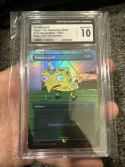 2025 MAGIC: THE GATHERING SLD: SPONGEBOB #1933 COUNTERSPELL CGC 10 GEM MINT - Image 1