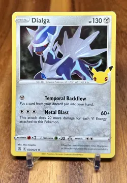 Dialga 020/025 Holo Celebrations Pokemon 25th Anniversary Card Pokemon Card NM - Image 1