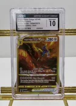 CGC 10 Origin Forme Dialga VSTAR GG68/GG70 Holo Crown Zenith Pokemon Card - Image 1