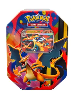 Pokemon Mega Charizard Tin Booster Packs Promo Card Mega Evolution Set TCG - Image 1