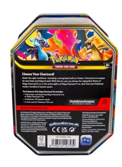 Pokemon Mega Charizard Tin Booster Packs Promo Card Mega Evolution Set TCG - Image 3