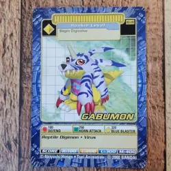 NM Gabumon BO-116 Digimon Vintage 2000 Bandai Digi-Battle Trading Card Series 3 - Image 2