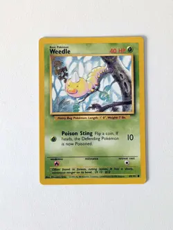 Pokemon Card WOTC Weedle 69/102 Base Non-holo Common Unlimited 1999 - NM - Image 1
