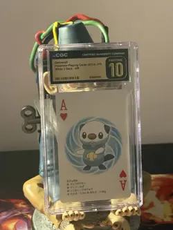 2012 Pokemon Playing Cards Ace of Hearts, Oshawott Pristine 10. - Image 1