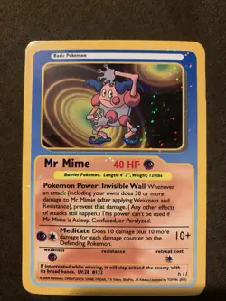 Mr. Mime Holo Funskool Pokemon Card 2004 India Edition - Image 1