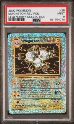 Pokemon TCG Magneton Reverse Holo PSA 9 Rare 2002 Legendary Collection WOTC - Image 1