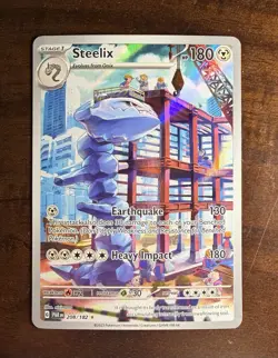 Steelix 208/182 Paradox Rift Illustration Rare Holo Pokemon TCG Card - Image 1